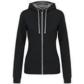 Sweat-Shirt Full Zip Bi color<BR> Femme