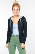 Sweat-Shirt Full Zip Bi color<BR> Femme